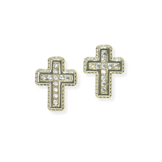 Cross Cubic Zirconia Earring