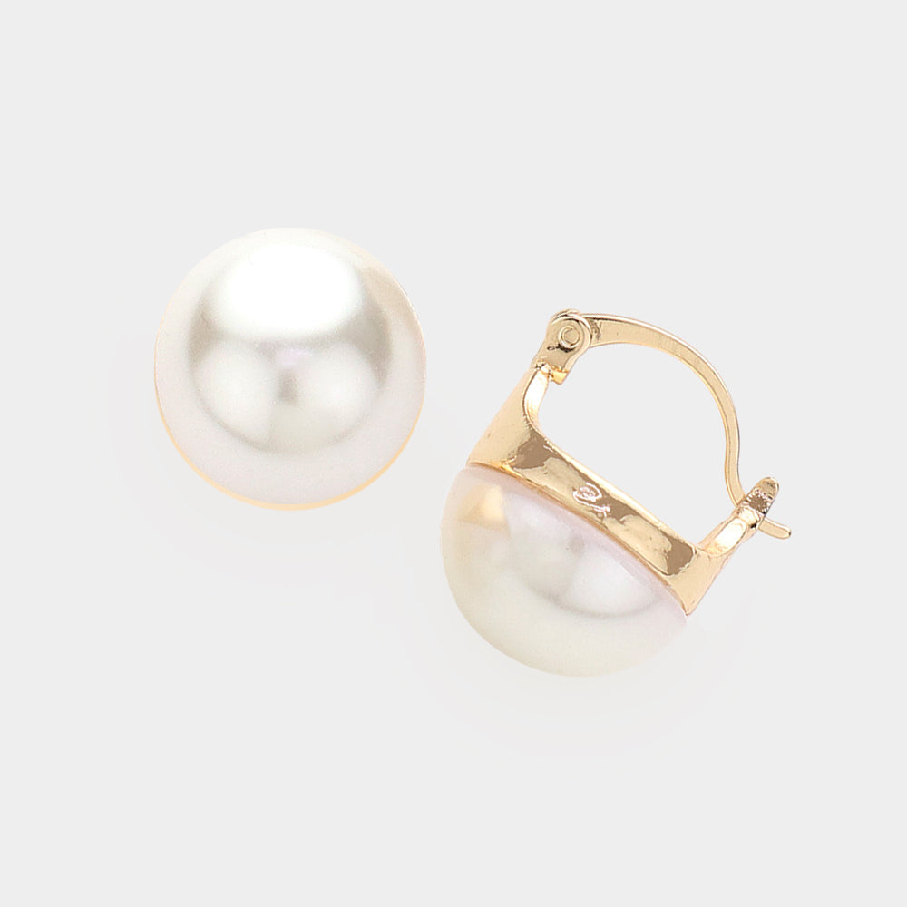 Pearl Pin Catch Earrings set