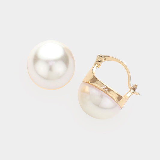 Pearl Pin Catch Earrings set