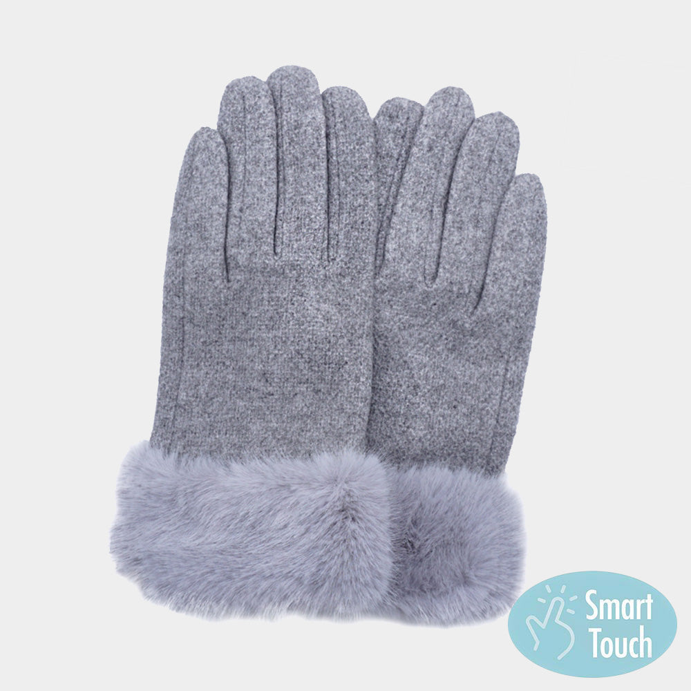 Fuzzy Fur Smart Touch Gloves