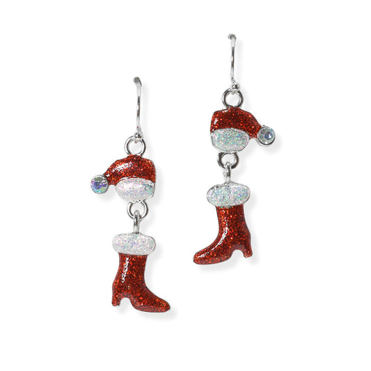 Christmas Boot & Hat Earring