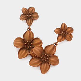 Matte Flower Dangle Earrings