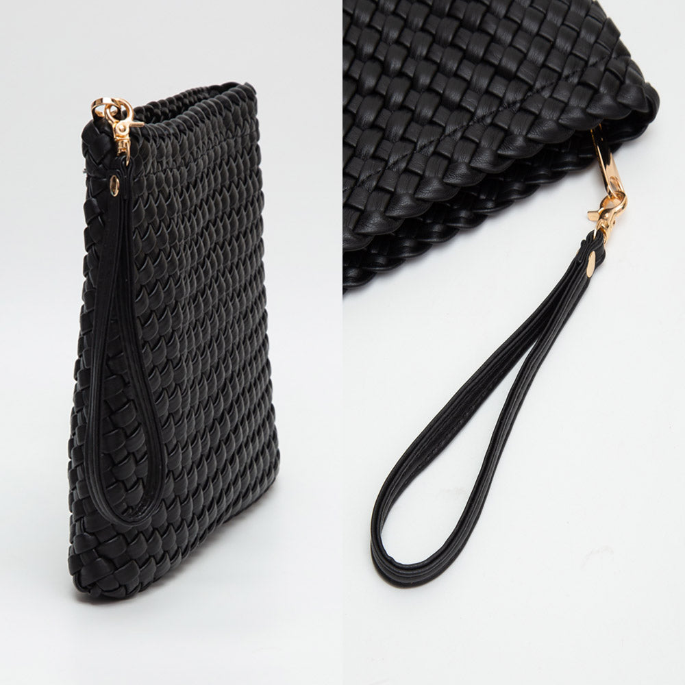 Braided Leather Clutch