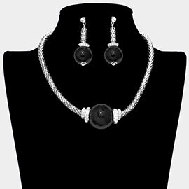 Pearl Accented Necklace Set