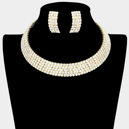 Crystal Rhinestone Choker Necklace