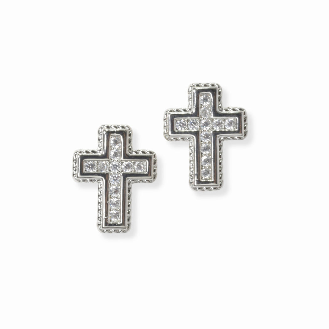 Cross Cubic Zirconia Earring