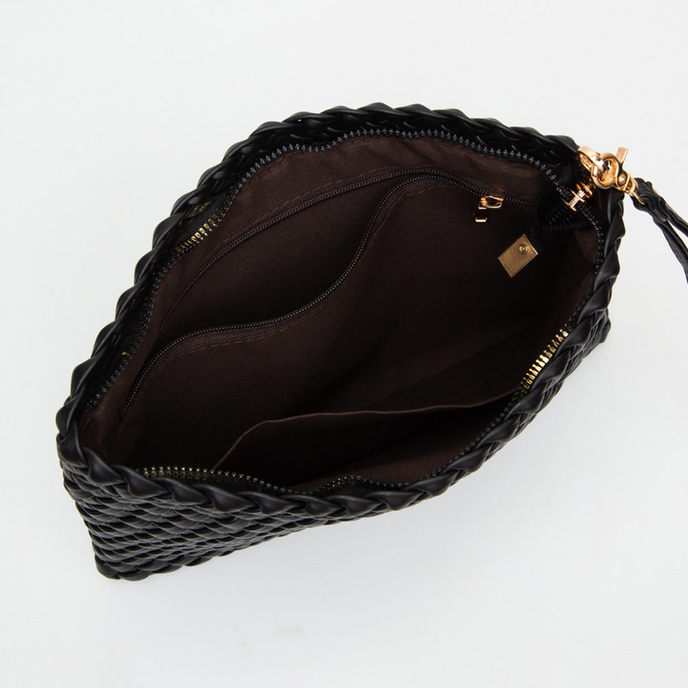 Braided Leather Clutch