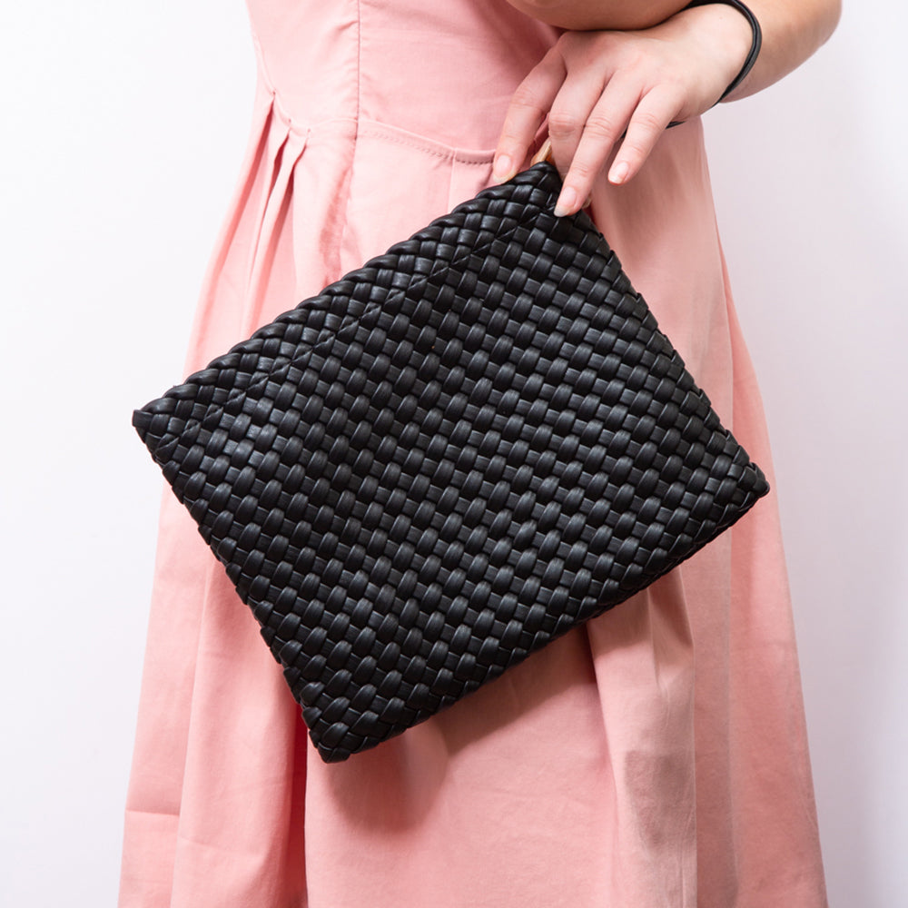 Braided Leather Clutch