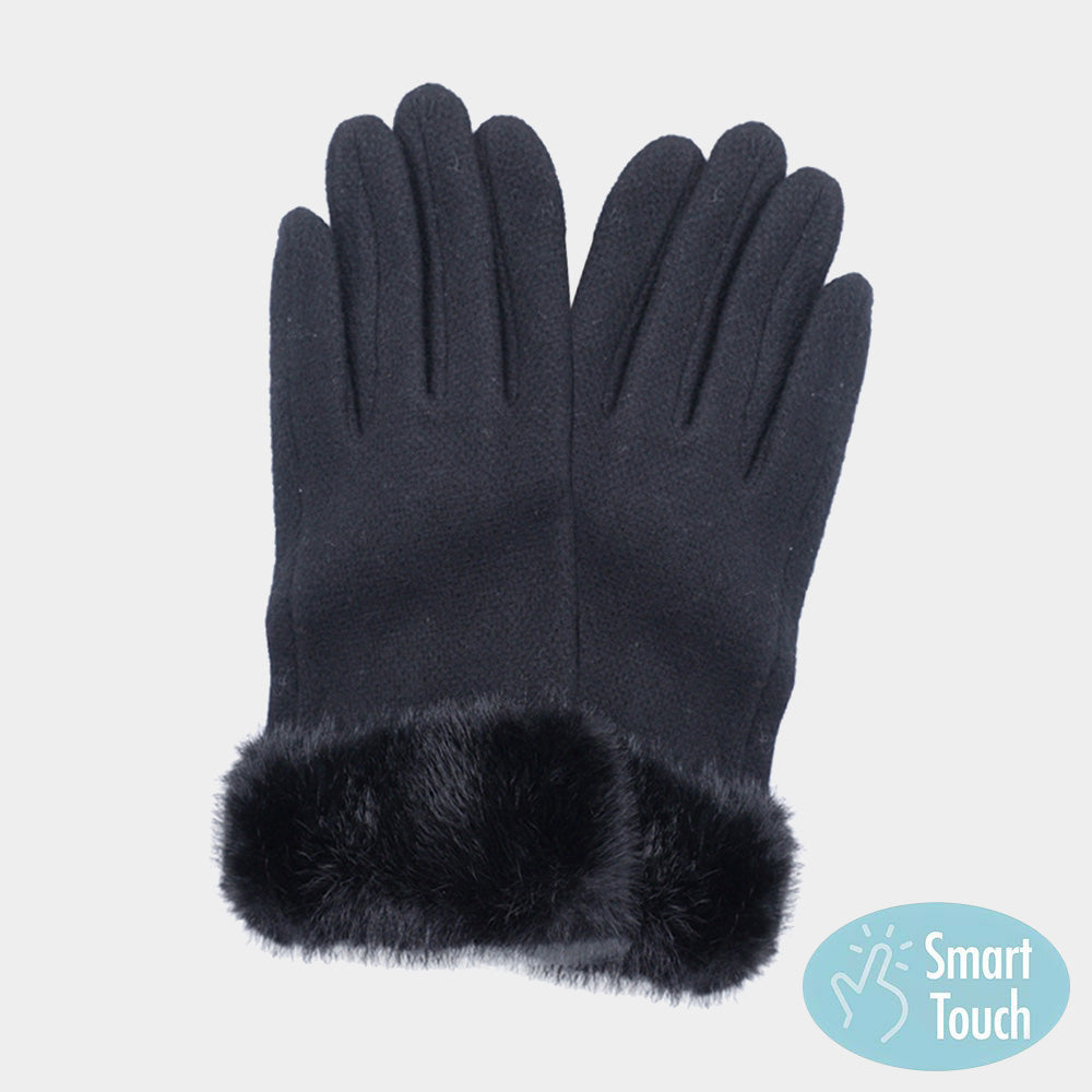 Fuzzy Fur Smart Touch Gloves