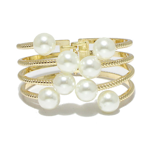 Pearl Ball Accent Cuff