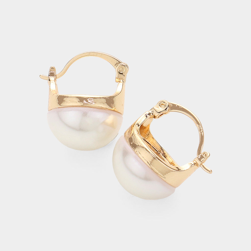 Pearl Pin Catch Earrings set