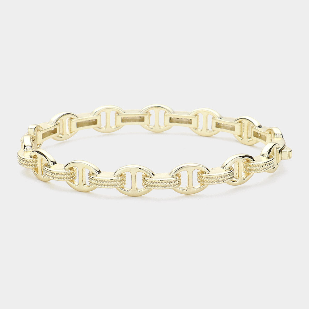 CZ Stone Paved Link Bangle