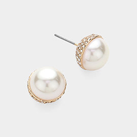 Pearl Stud Earrings Set