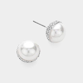 Pearl Stud Earrings Set