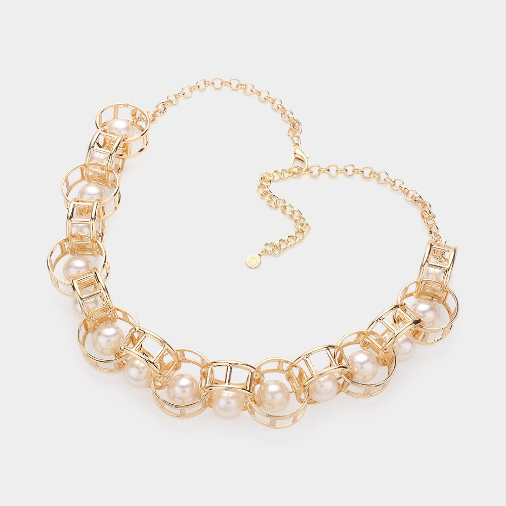 Pearl Link Necklace Set