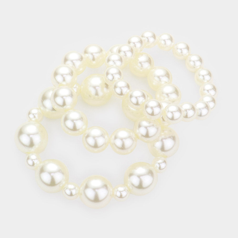 Pearl Strand Stretch Bracelets