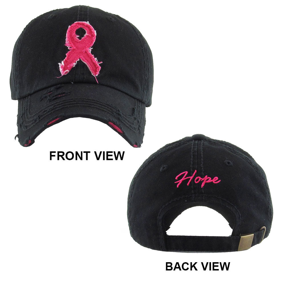 Pink Ribbon Vintage Baseball Cap