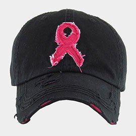 Pink Ribbon Vintage Baseball Cap