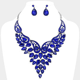 Teardrop Bib Necklace Set