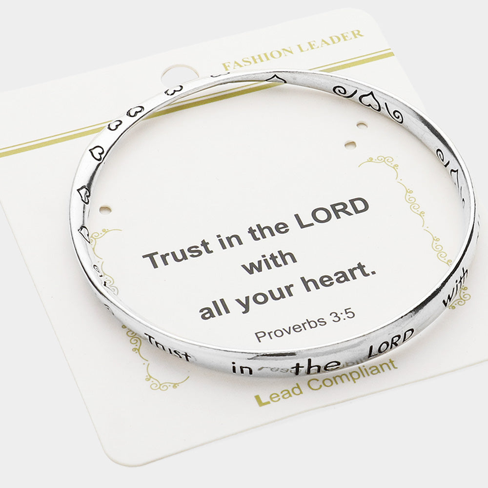 Trust In The Lord Antique  Bangle