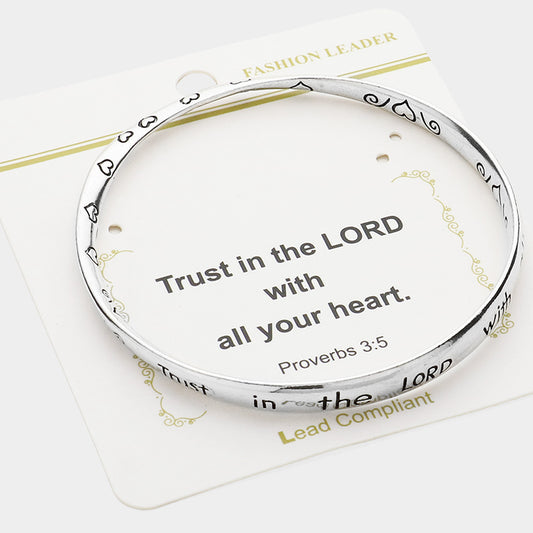 Trust In The Lord Antique  Bangle