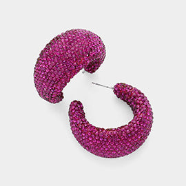 Bling Out Studded Hoops