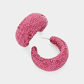 Bling Out Studded Hoops