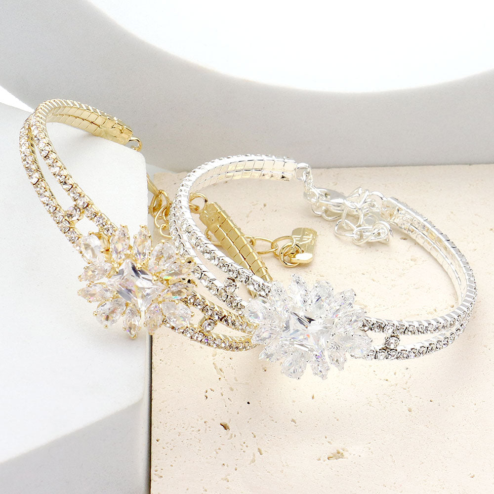 Cluster Flower Pointed Bracelet