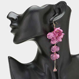 Flower Petal Dropdown Earrings