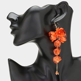 Flower Petal Dropdown Earrings