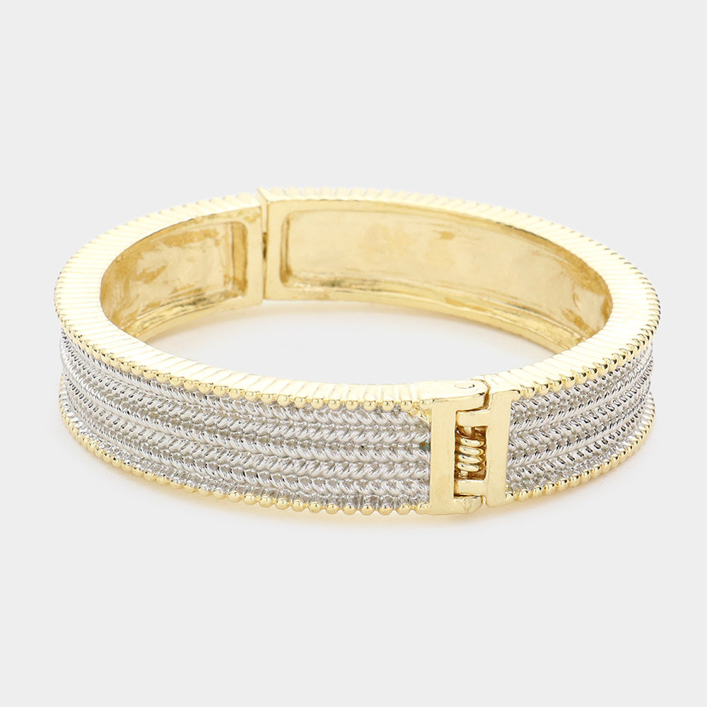 Two Tone Hinged Bangle