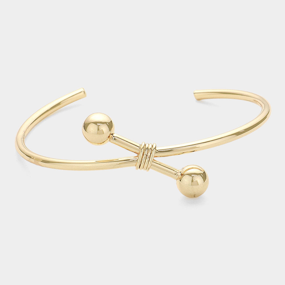 Brass Ball Cuff