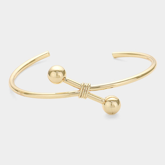 Brass Ball Cuff