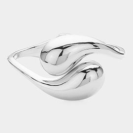 Teardrop Hinged Bangle Bracelet