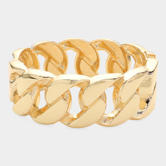 Chunky Cuban Chain Bangle Bracelet