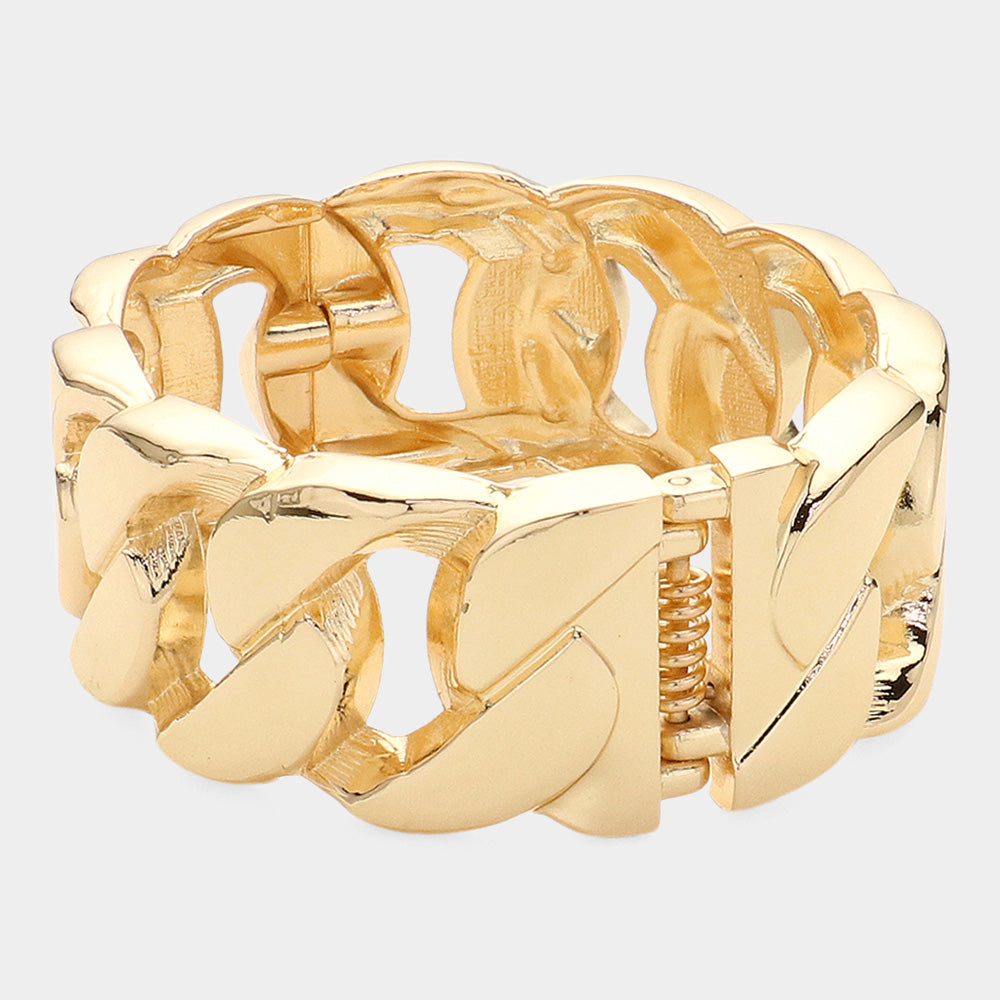 Chunky Cuban Chain Bangle Bracelet