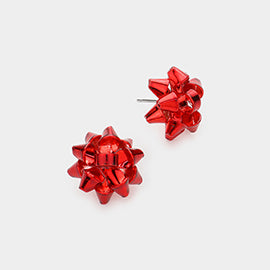 Christmas Gift Bow Earrings