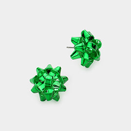 Christmas Gift Bow Earrings