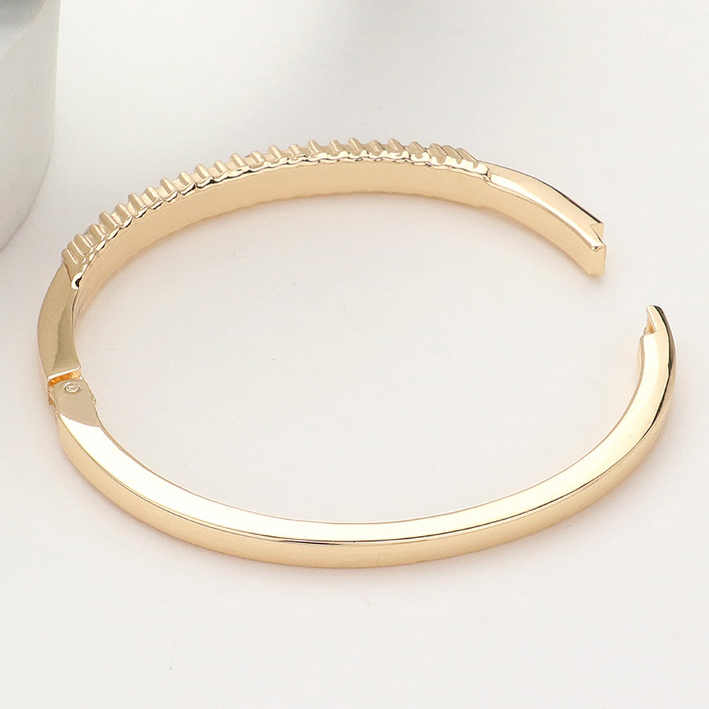 Stone Paved Hinged Bangle