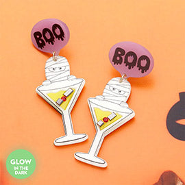 Boo Mummy Cocktail Earrings