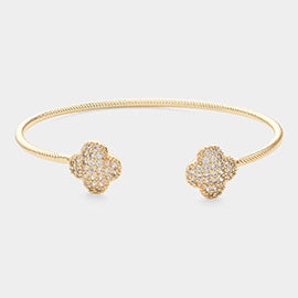 CZ Stone Embellished Cuff Bracelet