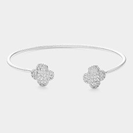 CZ Stone Embellished Cuff Bracelet