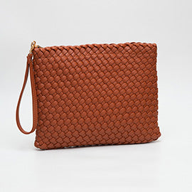 Braided Leather Clutch