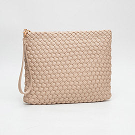 Braided Leather Clutch