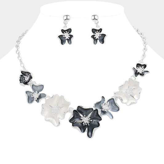 Flower Necklace Set