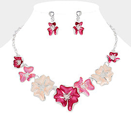 Flower Necklace Set