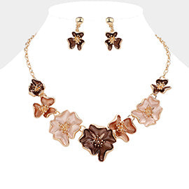 Flower Necklace Set