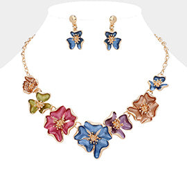 Flower Necklace Set