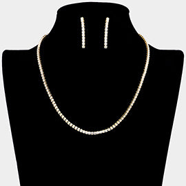 Rhinestone Necklace Set