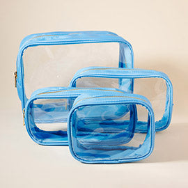 4PCS - Clear Cosmetic Pouch Set